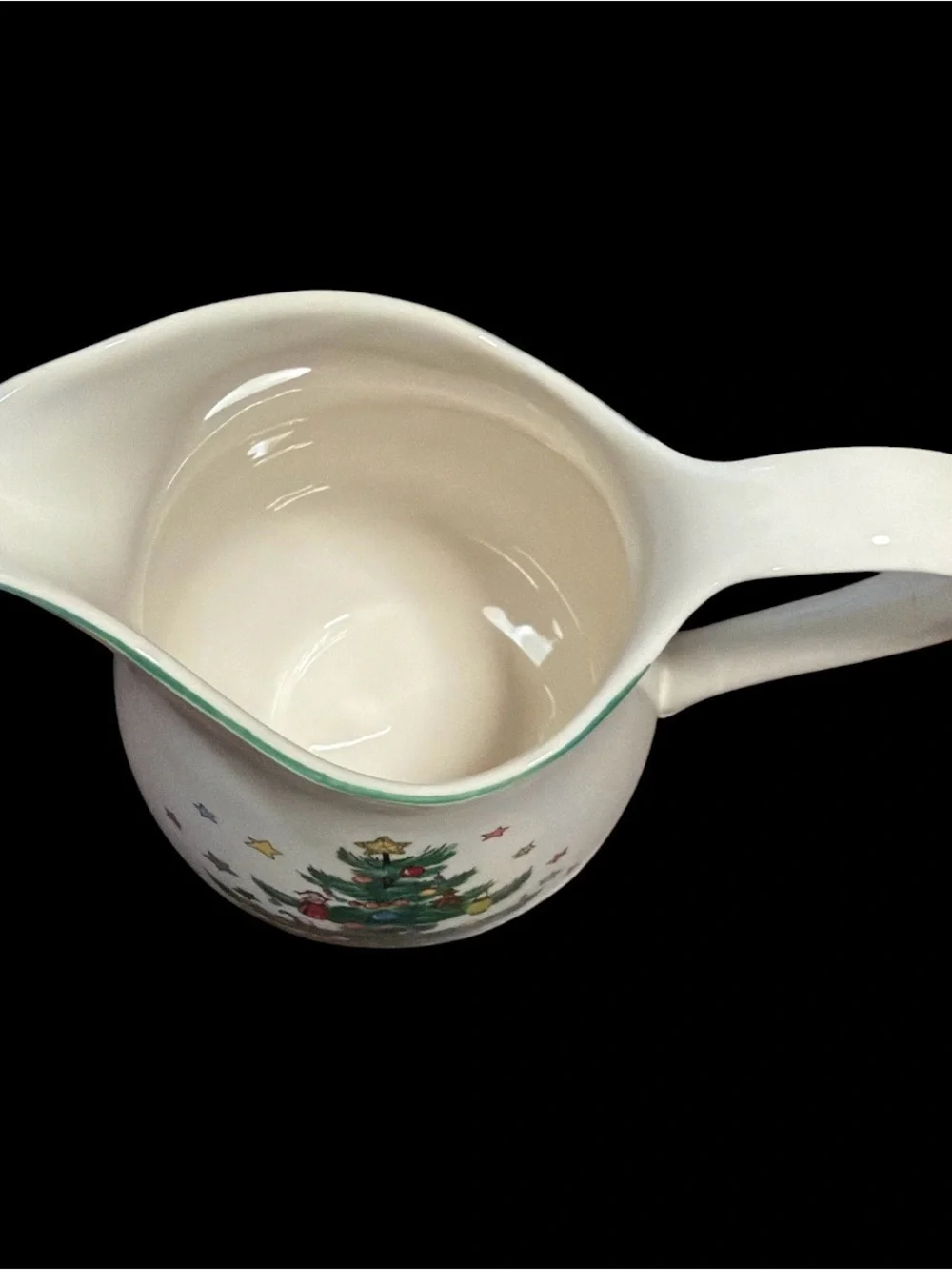Vintage Nikko Happy Holidays Christmas Tree Pitcher Japan Excellent Condition